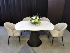 Стол TERAMO 135 GLOSS GRAND JADE SOLID CERAMIC, керамика, поворотн.механизм / Черный каркас, ®DISAUR в Нижневартовске - nizhnevartovsk.mebel24.online | фото 3