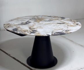 Стол TERAMO 135 GLOSS GRAND JADE SOLID CERAMIC, керамика, поворотн.механизм / Черный каркас, ®DISAUR в Нижневартовске - nizhnevartovsk.mebel24.online | фото 5