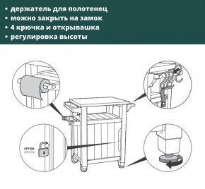 Столик для барбекю 105л (Unity 105L) коричневый в Нижневартовске - nizhnevartovsk.mebel24.online | фото 5