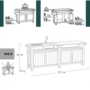 Столик для барбекю 415 Л (Unity Chef 415 L) графит в Нижневартовске - nizhnevartovsk.mebel24.online | фото 2