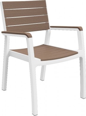 Стул c подлокотниками Гармония (Harmony armchair) белый-капучино в Нижневартовске - nizhnevartovsk.mebel24.online | фото 2
