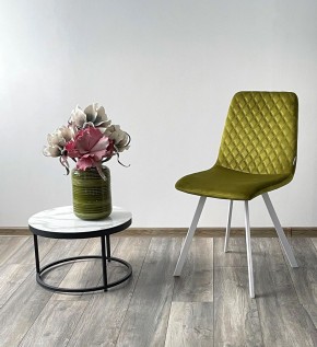 Стул DAIQUIRI BLUVEL-75 OLIVA / белый каркас, велюр М-City в Нижневартовске - nizhnevartovsk.mebel24.online | фото 3
