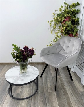 Стул GALE 360 град. поворот. BLUVEL-03 LIGHT GREY, велюр/ черный каркас, М-City в Нижневартовске - nizhnevartovsk.mebel24.online | фото 6