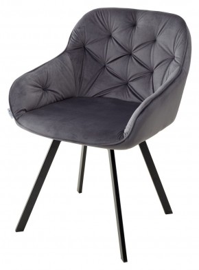 Стул GALE 360 град. поворот. BLUVEL-14 GREY, велюр/ черный каркас, М-City в Нижневартовске - nizhnevartovsk.mebel24.online | фото 4