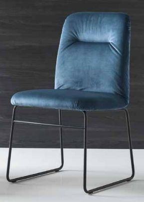 Стул GRETA CB/1904 MET.P15 MATT BLACK/ VENICE S0J OCEAN BLUE в Нижневартовске - nizhnevartovsk.mebel24.online | фото