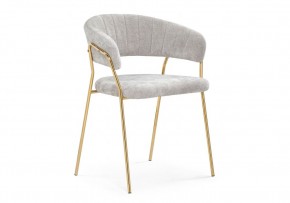 Стул на металлокаркасе Kamelia 1 light gray fabric / gold в Нижневартовске - nizhnevartovsk.mebel24.online | фото