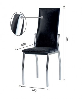 Стул Пекин А1.10-05 со вставкой (двухцветный) (Стандарт) хром/кожзам (4 шт.) в Нижневартовске - nizhnevartovsk.mebel24.online | фото 3