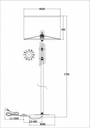 Торшер Maytoni Alloro MOD088FL-01BS в Нижневартовске - nizhnevartovsk.mebel24.online | фото 3