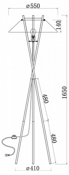 Торшер Maytoni Bastone MOD006FL-01B в Нижневартовске - nizhnevartovsk.mebel24.online | фото 4