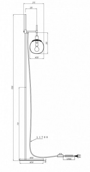 Торшер Maytoni Erich MOD221-FL-01-G в Нижневартовске - nizhnevartovsk.mebel24.online | фото 5