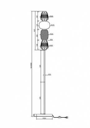 Торшер Maytoni Pattern MOD267FL-L32G3K в Нижневартовске - nizhnevartovsk.mebel24.online | фото 3