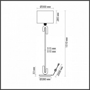 Торшер Odeon Light Bagel 5410/1FA в Нижневартовске - nizhnevartovsk.mebel24.online | фото 2