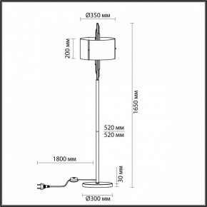 Торшер Odeon Light Margaret 4895/3F в Нижневартовске - nizhnevartovsk.mebel24.online | фото 5