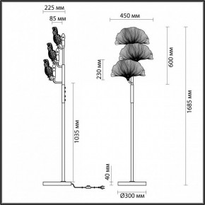 Торшер Odeon Light Ventaglio 4870/3F в Нижневартовске - nizhnevartovsk.mebel24.online | фото 5
