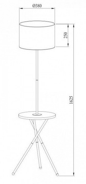 Торшер с полкой Arte Lamp Combo A2070PN-1BK в Нижневартовске - nizhnevartovsk.mebel24.online | фото 2