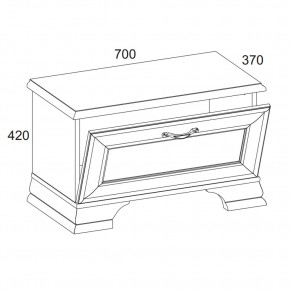 Тумба для обуви 1D TIFFANY, цвет вудлайн кремовый в Нижневартовске - nizhnevartovsk.mebel24.online | фото 2