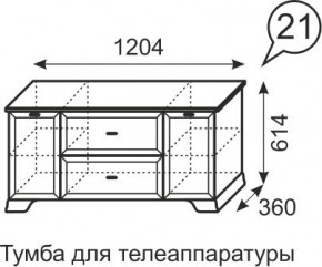 Тумба для телеаппаратуры Венеция 21 бодега в Нижневартовске - nizhnevartovsk.mebel24.online | фото 3