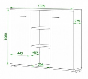 Тумба комбинированная Домино нельсон ПУ-60-3 в Нижневартовске - nizhnevartovsk.mebel24.online | фото 2