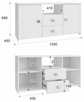 Тумба комбинированная Изабель ИЗ-53К в Нижневартовске - nizhnevartovsk.mebel24.online | фото 3