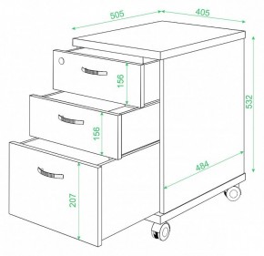 Тумбочка Домино ТС-2 в Нижневартовске - nizhnevartovsk.mebel24.online | фото 2