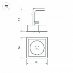 Встраиваемый светильник Arlight CL-SIMPLE-S80x80-9W Day4000 (BK, 45 deg) 026875 в Нижневартовске - nizhnevartovsk.mebel24.online | фото 9